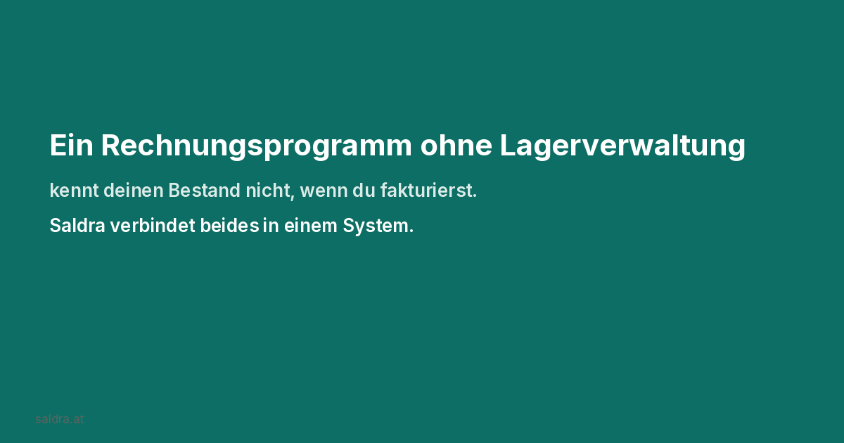 Rechnungsprogramm mit Lagerverwaltung: Warum getrennte Tools scheitern